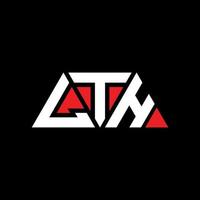 Diseño de logotipo de letra de triángulo lth con forma de triángulo. Monograma de diseño de logotipo de triángulo lth. Plantilla de logotipo de vector de triángulo lth con color rojo. lth logo triangular logo simple, elegante y lujoso. lth