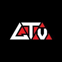 Diseño de logotipo de letra triangular ltv con forma de triángulo. monograma de diseño de logotipo de triángulo ltv. Plantilla de logotipo de vector de triángulo ltv con color rojo. logotipo triangular ltv logotipo simple, elegante y lujoso. ltv