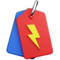 ilustración 3d de etiqueta de venta flash