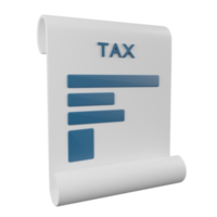 Tax Paper 3D Illustration png