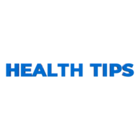 Health Tips 3D Render Blue Text png