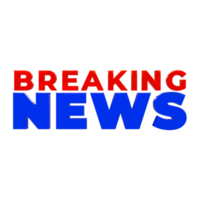 Breaking News 3D Render Text png