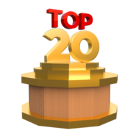 Top 20 3D-Rendering mit Gold- und Holztextur png