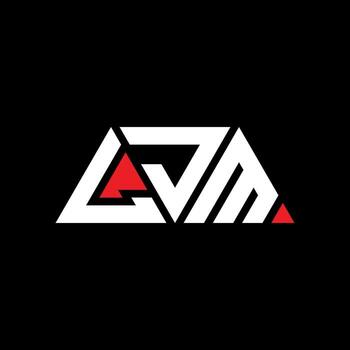 LJM triangle letter logo design with triangle shape. LJM triangle logo design monogram. LJM triangle vector logo template with red color. LJM triangular logo Simple, Elegant, and Luxurious Logo. LJM