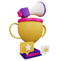 Achievement 3D Icon Illustration for your website, user interface, and presentation. 3D render Illustration. png