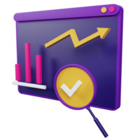 illustration d'icône 3d analytique pour votre site Web, votre interface utilisateur et votre présentation. illustration de rendu 3d. png