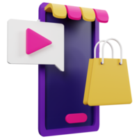 Mobile Shop 3D Icon Illustration for your website, user interface, and presentation. 3D render Illustration. png