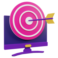 Target 3D Icon Illustration for your website, user interface, and presentation. 3D render Illustration. png