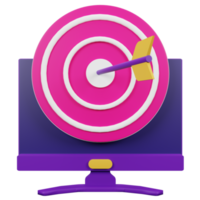 Target 3D Icon Illustration for your website, user interface, and presentation. 3D render Illustration. png