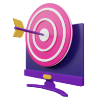 Target 3D Icon Illustration for your website, user interface, and presentation. 3D render Illustration. png