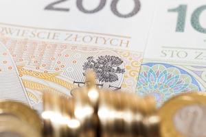 Polish money, close  up photo