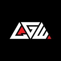 LGW triangle letter logo design with triangle shape. LGW triangle logo design monogram. LGW triangle vector logo template with red color. LGW triangular logo Simple, Elegant, and Luxurious Logo. LGW