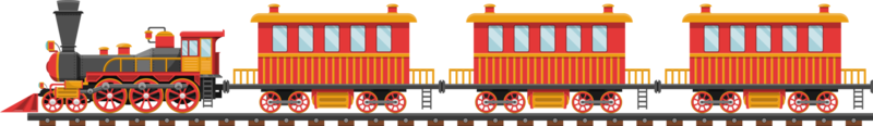 trem vintage na ilustração de design de clipart de ferrovia png