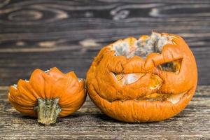 scary pumpkin lanterns photo