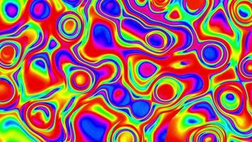 abstrakter farbenfroher digitaler psychedelischer 3D-Hintergrund video