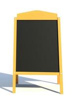 wooden black board menu 3d render illustration photo