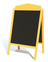 wooden black board menu 3d render illustration photo