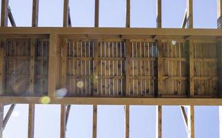 temporary wooden bridge photo