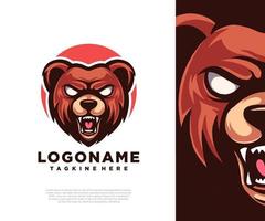 bear head vector illustration logo.