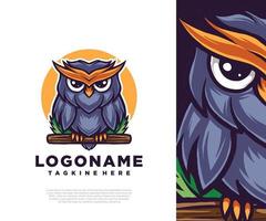 owl vector illustration logo.