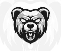 logotipo de ilustración de vector de cabeza de oso.