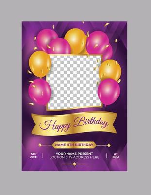 Happy Birthday Photo Frame Vector Art, Icons, and Graphics Happy Birthday Photo Frame Vector Art, Icons, and Graphics