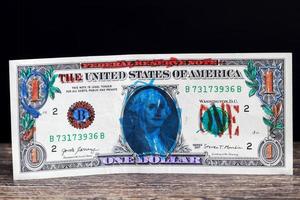 pintado un dólar americano foto