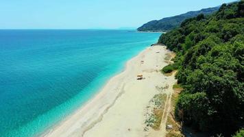 Aerial of Horefto beach Greece 4K 2 video