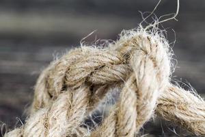 thick linen gray rope photo