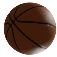 basketbal 3d render linker vooraanzicht donkere kant png