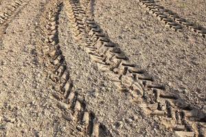 plowed agricultural field photo