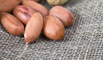 peeled nuts, close up photo