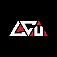 LCU triangle letter logo design with triangle shape. LCU triangle logo design monogram. LCU triangle vector logo template with red color. LCU triangular logo Simple, Elegant, and Luxurious Logo. LCU