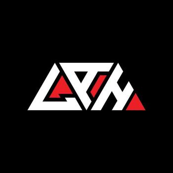 LAH triangle letter logo design with triangle shape. LAH triangle logo design monogram. LAH triangle vector logo template with red color. LAH triangular logo Simple, Elegant, and Luxurious Logo. LAH