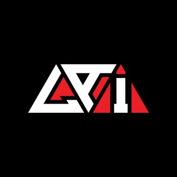 diseño de logotipo de letra triangular lai con forma de triángulo. monograma de diseño del logotipo del triángulo lai. plantilla de logotipo de vector de triángulo lai con color rojo. logotipo triangular lai logotipo simple, elegante y lujoso. lay
