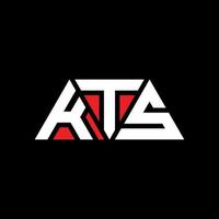 KTS triangle letter logo design with triangle shape. KTS triangle logo design monogram. KTS triangle vector logo template with red color. KTS triangular logo Simple, Elegant, and Luxurious Logo. KTS
