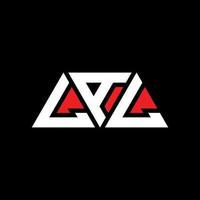 LAL triangle letter logo design with triangle shape. LAL triangle logo design monogram. LAL triangle vector logo template with red color. LAL triangular logo Simple, Elegant, and Luxurious Logo. LAL