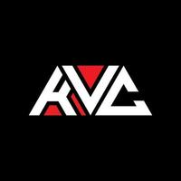 diseño de logotipo de letra triangular kvc con forma de triángulo. monograma de diseño del logotipo del triángulo kvc. plantilla de logotipo de vector de triángulo kvc con color rojo. logotipo triangular kvc logotipo simple, elegante y lujoso. kvc