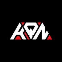 KQN triangle letter logo design with triangle shape. KQN triangle logo design monogram. KQN triangle vector logo template with red color. KQN triangular logo Simple, Elegant, and Luxurious Logo. KQN