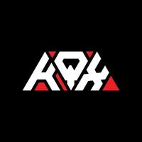 diseño de logotipo de letra triangular kqx con forma de triángulo. monograma de diseño del logotipo del triángulo kqx. plantilla de logotipo de vector de triángulo kqx con color rojo. logotipo triangular kqx logotipo simple, elegante y lujoso. kqx