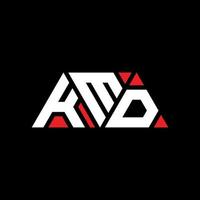 KMD triangle letter logo design with triangle shape. KMD triangle logo design monogram. KMD triangle vector logo template with red color. KMD triangular logo Simple, Elegant, and Luxurious Logo. KMD