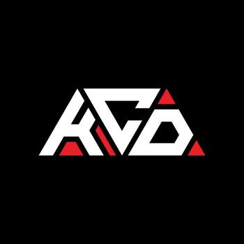 KCD triangle letter logo design with triangle shape. KCD triangle logo design monogram. KCD triangle vector logo template with red color. KCD triangular logo Simple, Elegant, and Luxurious Logo. KCD