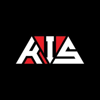 KIS triangle letter logo design with triangle shape. KIS triangle logo design monogram. KIS triangle vector logo template with red color. KIS triangular logo Simple, Elegant, and Luxurious Logo. KIS