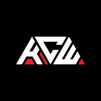 KCW triangle letter logo design with triangle shape. KCW triangle logo design monogram. KCW triangle vector logo template with red color. KCW triangular logo Simple, Elegant, and Luxurious Logo. KCW