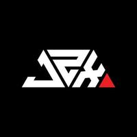 Diseño de logotipo de letra triangular jzx con forma de triángulo. monograma de diseño del logotipo del triángulo jzx. plantilla de logotipo de vector de triángulo jzx con color rojo. logotipo triangular jzx logotipo simple, elegante y lujoso. jzx