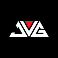 jvg diseño de logotipo de letra triangular con forma de triángulo. monograma de diseño de logotipo de triángulo jvg. plantilla de logotipo de vector de triángulo jvg con color rojo. logotipo triangular jvg logotipo simple, elegante y lujoso. jvg