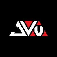 jvv diseño de logotipo de letra triangular con forma de triángulo. monograma de diseño del logotipo del triángulo jvv. plantilla de logotipo de vector de triángulo jvv con color rojo. logotipo triangular jvv logotipo simple, elegante y lujoso. jvv