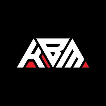 KBM triangle letter logo design with triangle shape. KBM triangle logo design monogram. KBM triangle vector logo template with red color. KBM triangular logo Simple, Elegant, and Luxurious Logo. KBM