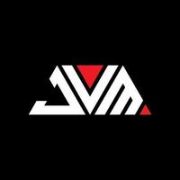 Diseño de logotipo de letra triangular jvm con forma de triángulo. monograma de diseño del logotipo del triángulo jvm. plantilla de logotipo de vector de triángulo jvm con color rojo. logotipo triangular jvm logotipo simple, elegante y lujoso. jvm