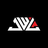 diseño del logotipo de la letra del triángulo jwl con forma de triángulo. monograma de diseño del logotipo del triángulo jwl. plantilla de logotipo de vector de triángulo jwl con color rojo. logotipo triangular jwl logotipo simple, elegante y lujoso. jwl